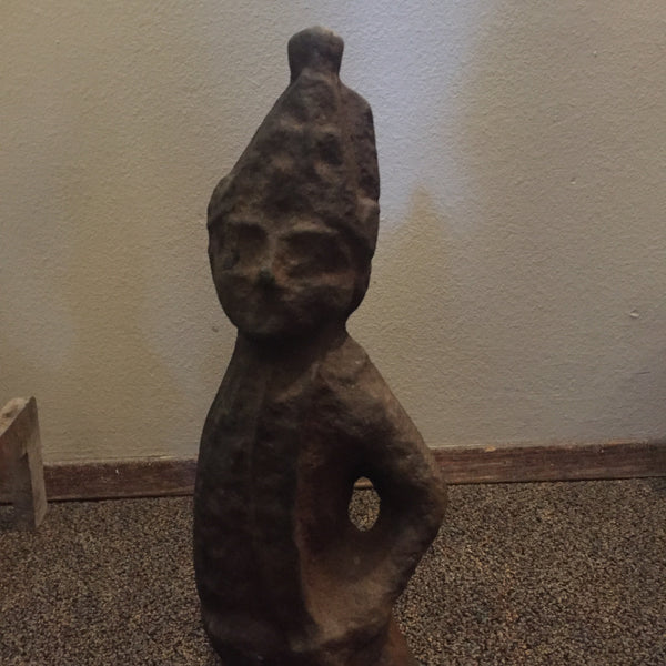 Antique Solid Cast Iron 1940s Hessian soldiers andirons - Virginia Metal Crafters