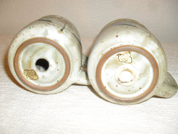Vintage Mid Century Modern Otagiri Modernist Pottery Salt and Pepper Shakers Japan