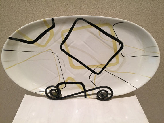 Vintage Redwing Pottery "Smart Set" large serving platter, Pottery Dinnerware Tableware
