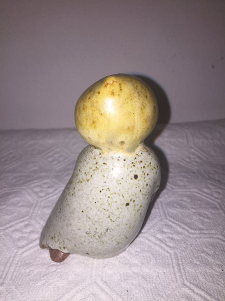 Vintage stoneware Lisa Larson style figural girl with hat and water jug