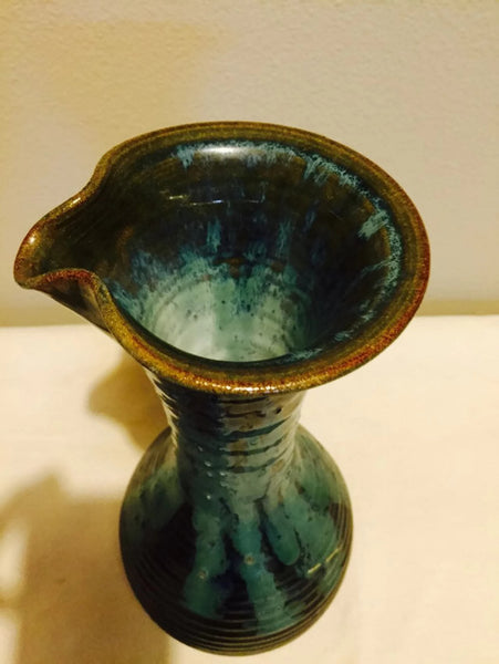 Vintage studio pottery vase / carafe / pitcher /  Decanter/ water jug