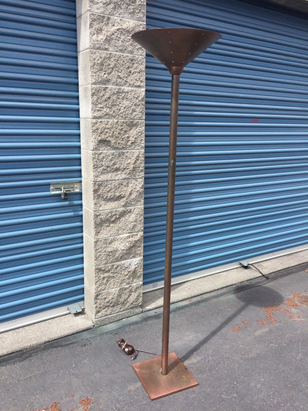 Arts and Crafts Style Copper Metal Floor Lamp