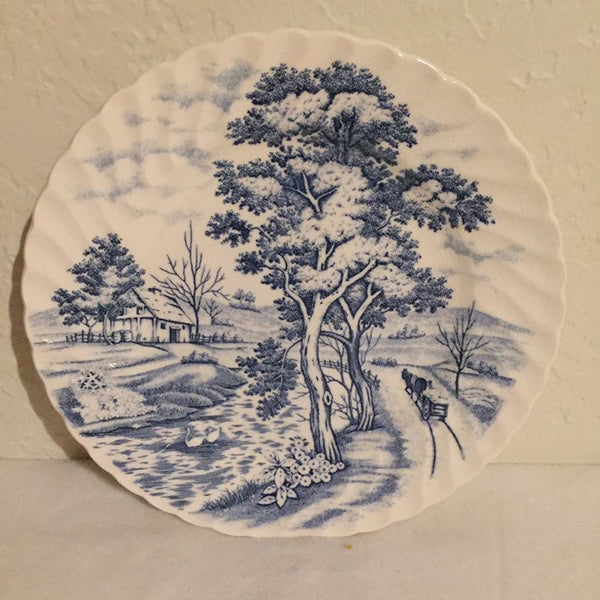 Vintage Nasco " Blue River" Bread and Butter Plate - made in Japan