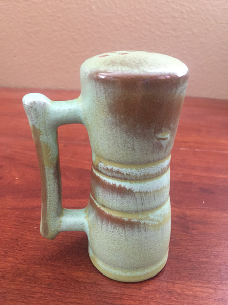 Frankoma Pottery Prairie Green Handled Salt Shaker