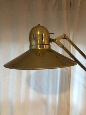 Vintage MCM Brass Articulating Floor Lamp Modernist Bauhaus MCM