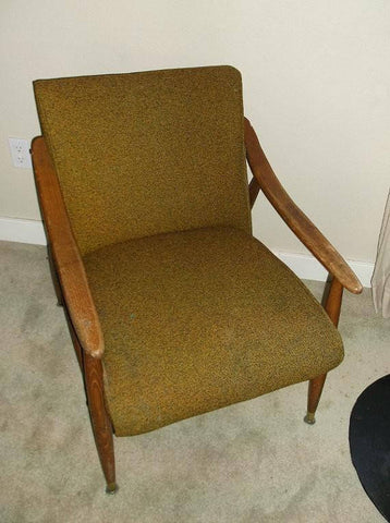 Vintage Danish modern upholstered lounge chair