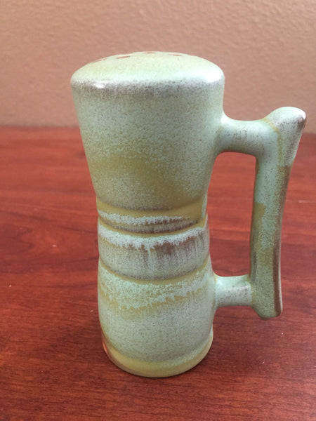 Frankoma Pottery Prairie Green Handled Salt Shaker
