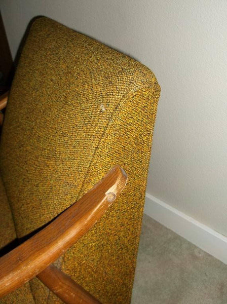 Vintage Danish modern upholstered lounge chair
