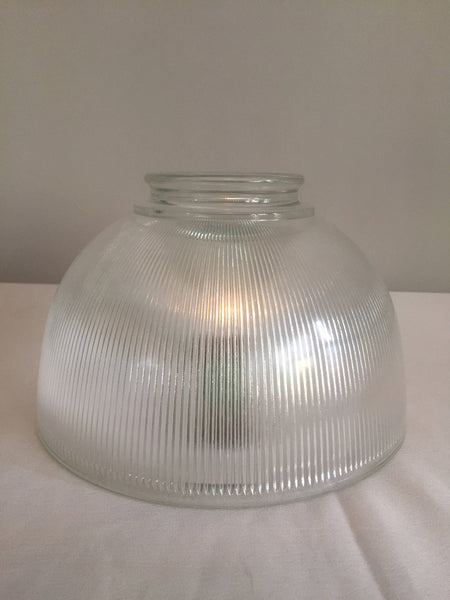 Vintage 5-1/2" Clear Glass Holophane Glass Lamp Ceiling Replacement Light Shade Fixture ( 3 available)