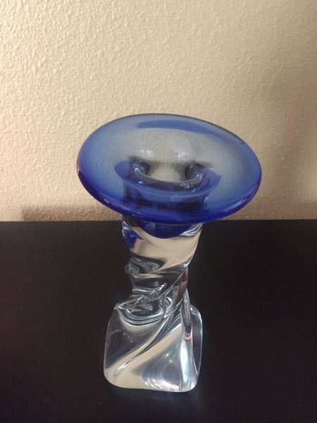 Art Glass handblown glass candle holder