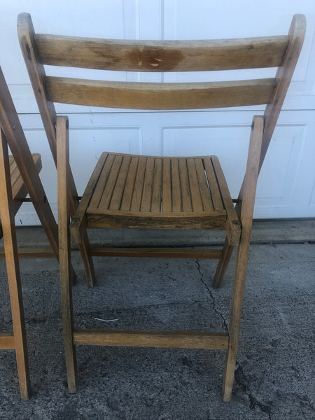 Vintage Folding Cruise Ship Chairs- made in Romania