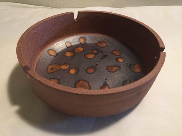 Vintage Danish Modern Studio Pottery Hand Thrown Ceramic Ashtray- made in Japan