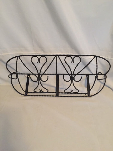 Vintage French Country Shabby Chic wrought iron hanging Planter