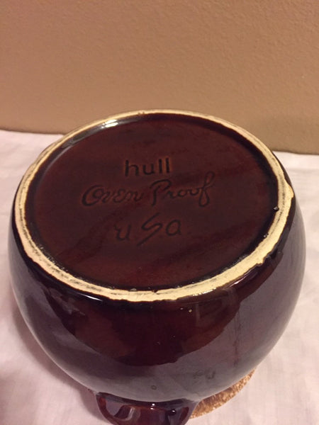 Hull Pottery Brown Drip USA Bean Pot ( no lid) Hull USA Ovenproof
