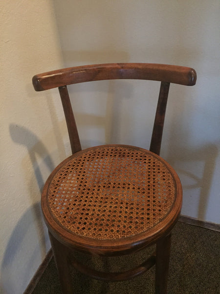 Vintage Cane Thonet style Bentwood Chair