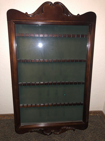 Vintage Bombay Co. Solid Wood Mahogany Spoon Display Cabinet