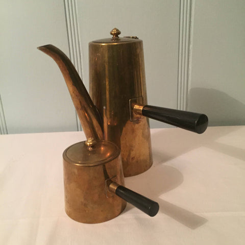 Mid Century Brass Turkish Urn Set