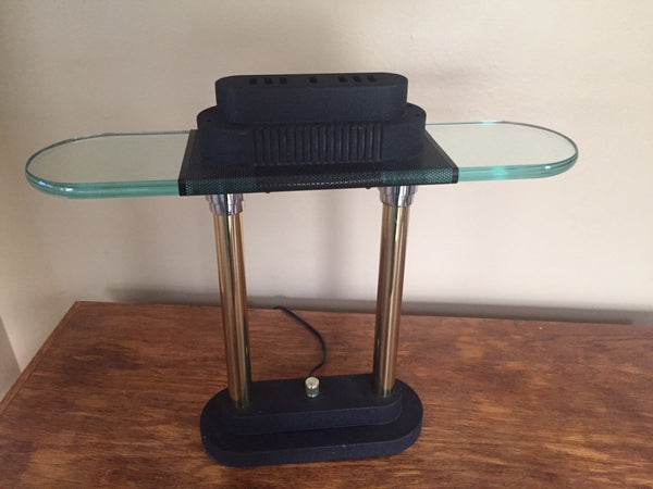 Vintage Robert Sonneman Modernist Frosted Glass Desk Lamp for George Kovacs