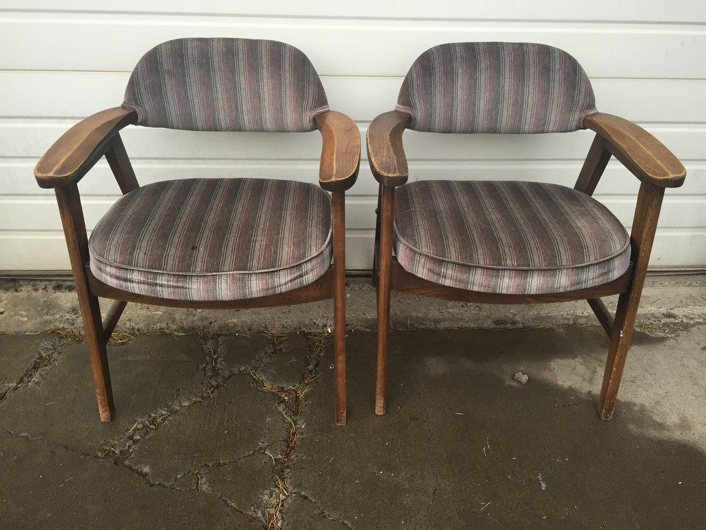 Mid Century Modern Office Chair in the style of Gunlocke - a pair