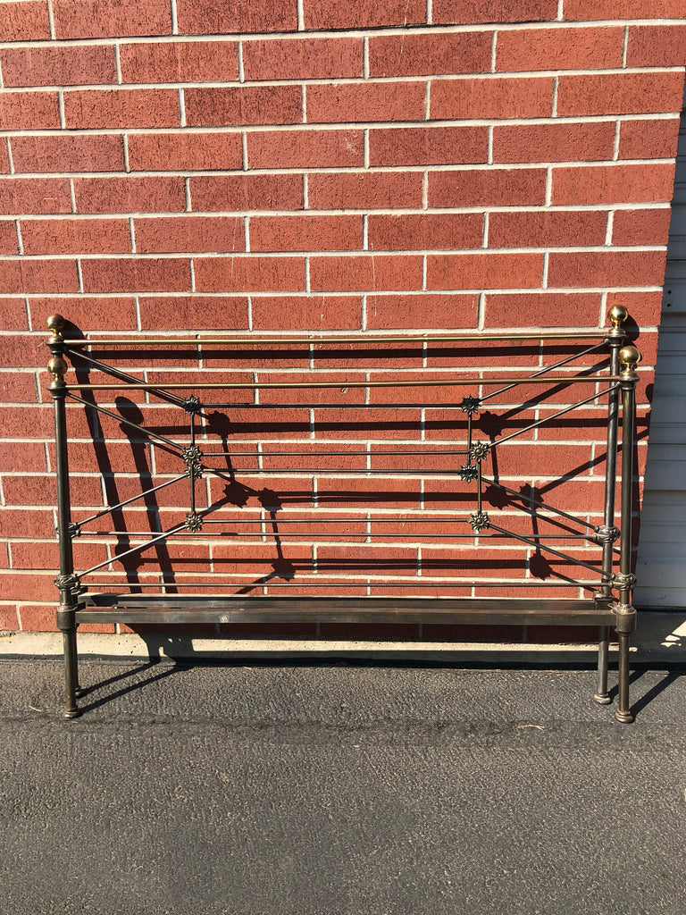 Antique Iron Bed , Full size, headboard, footboard , with side rails