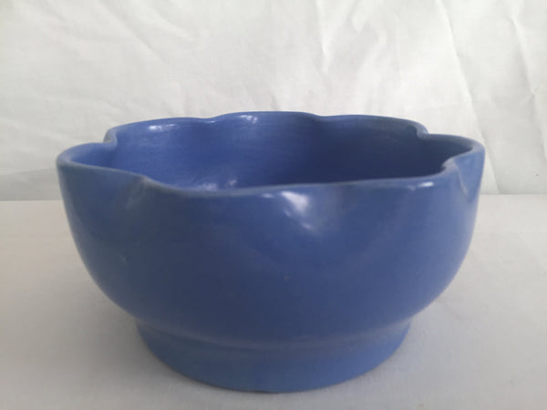 Vintage Pottery Periwinkle Blue Flower Pot