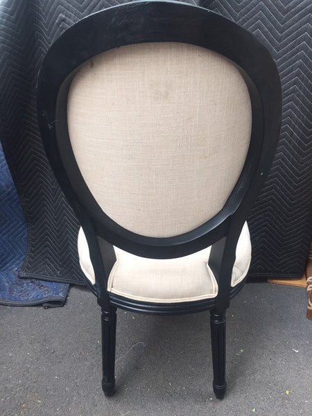 Set of 6- Louis XVI French style Reproduction Dining Chairs- need reupholstery or cleaning.