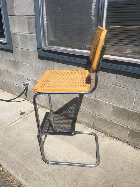 Vintage Mid Century Cesca Breuer Style Cantilever Barstool Chair, Cesca style, Original Unique!