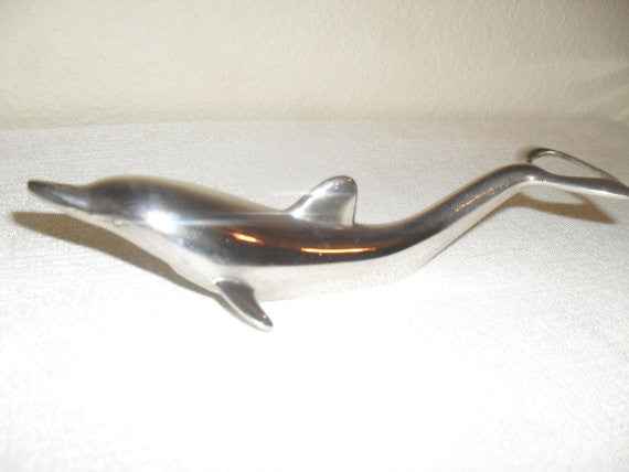 Vintage Chrome Plated Dolphin Bottle Opener, excellent condition