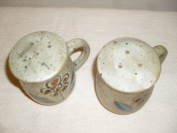 Vintage Mid Century Modern Otagiri Modernist Pottery Salt and Pepper Shakers Japan