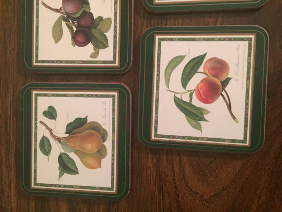 Set of Five Fruit Motif Coasters made by Pimpernel