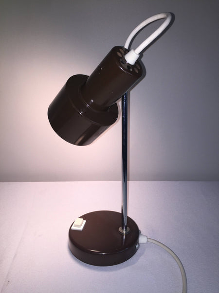 Vintage Modern Brown Metal Studio Desk Lamp