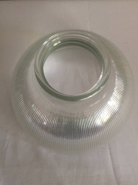 Vintage 8" Clear Glass Holophane Glass Lamp Ceiling Light Shade Fixture