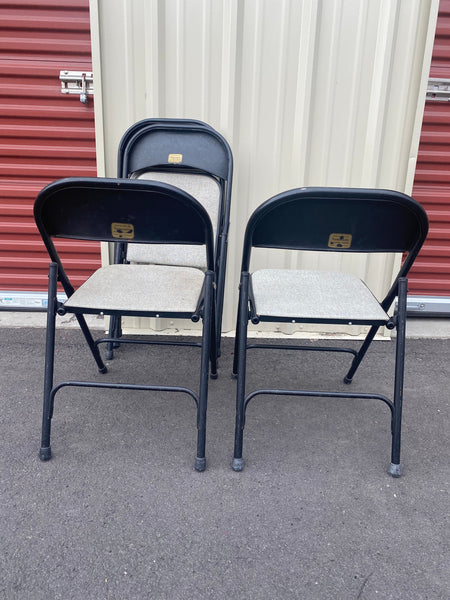 Set of 4 Vintage Folding Samsonite Metal Folding  Chairs