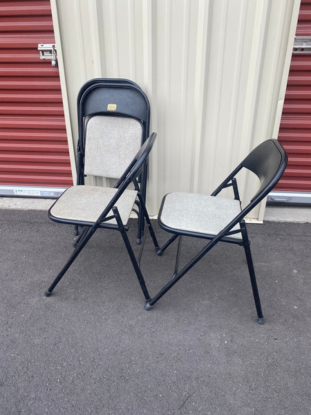 Set of 4 Vintage Folding Samsonite Metal Folding  Chairs